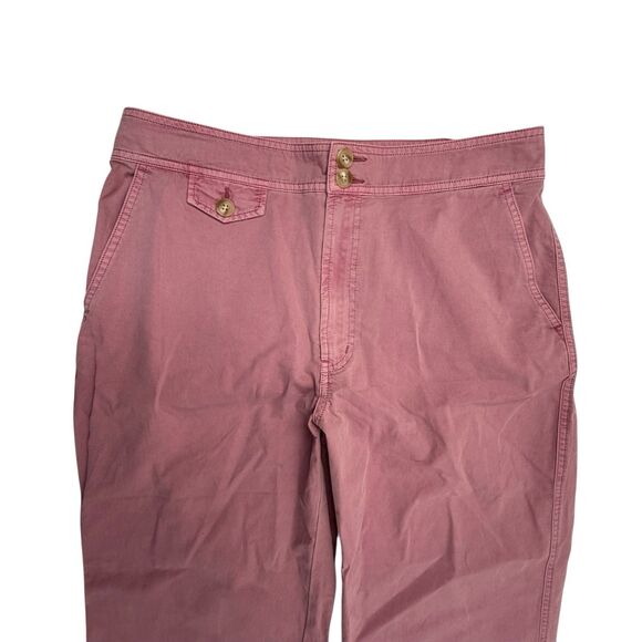 Sundance Mineral Wash Straight Leg Lightweight Chino Pants Women 12 Rose Pink - Picture 4 of 15